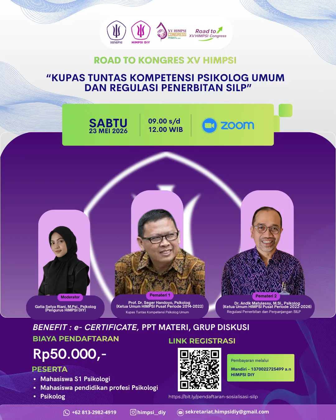 Webinar Kupas Tuntas Kompetensi Psikolog Umum & Regulasi Penerbitan SILP