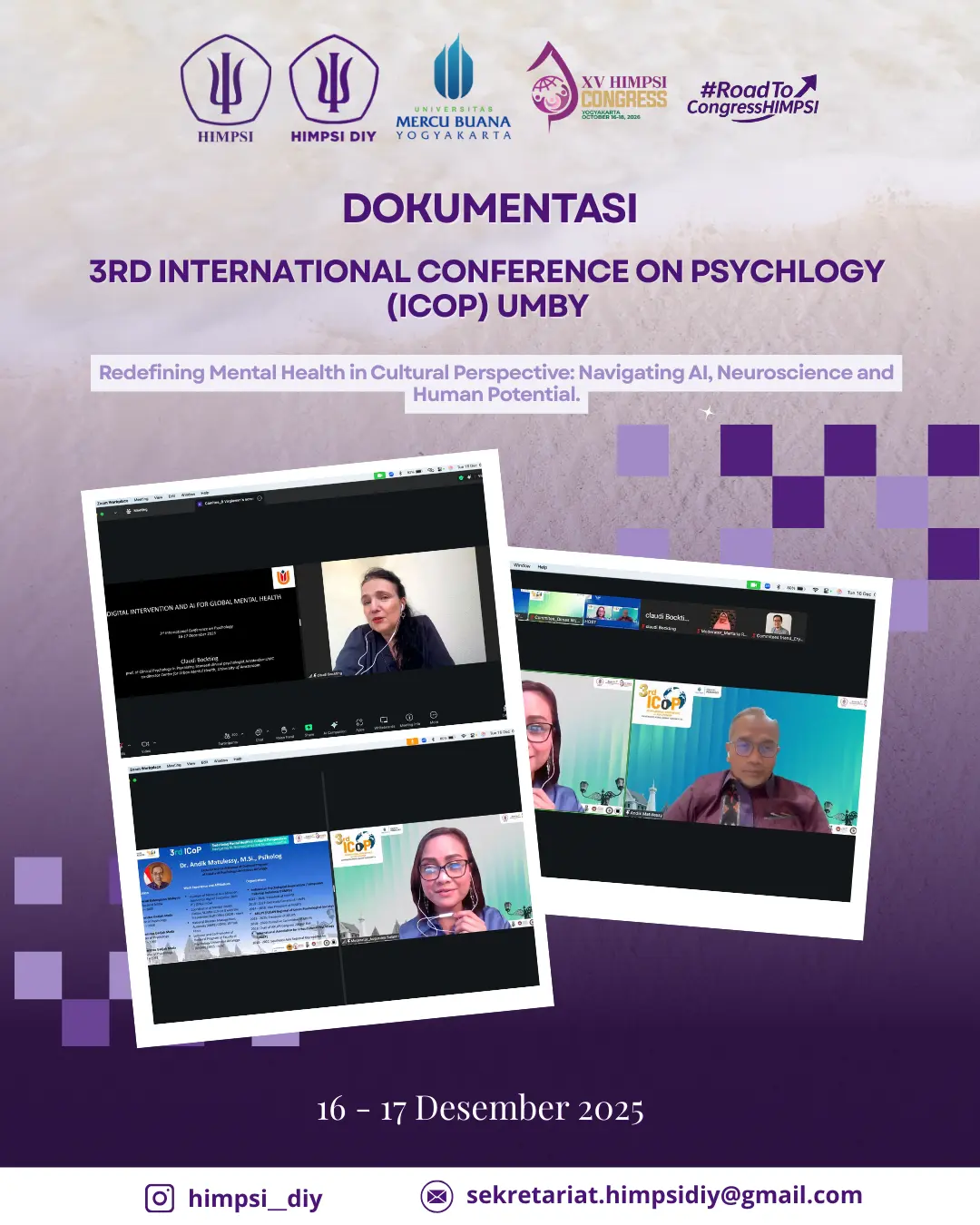 The 3rd International Conference on Psychology (ICoP) “Redefining Mental Health in Cultural Perspective: Navigating AI, Neuroscience, and Human Potential”